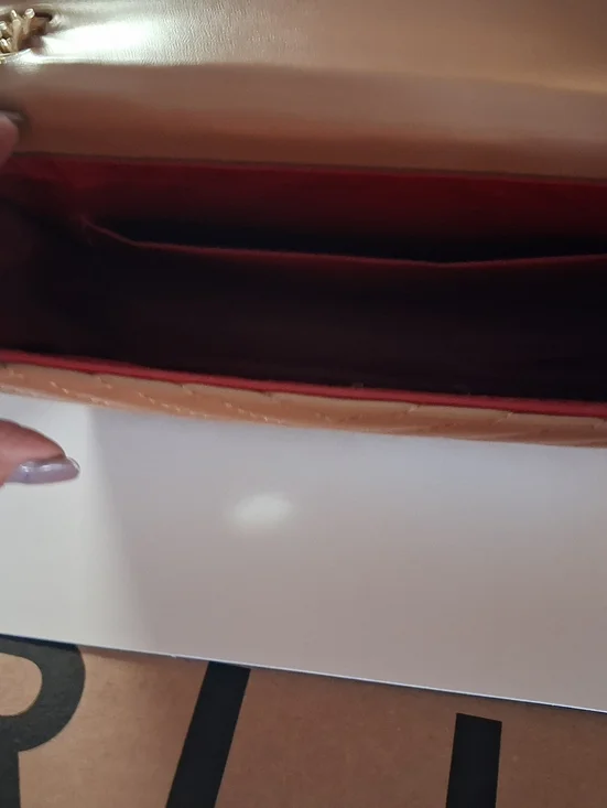 YSL Women's Tan and Red Chain Shoulder Bag - Picture 1 of 3